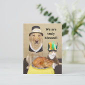 Nodig een vriend uit voor Thanksgiving! Briefkaart (Staand voorkant)