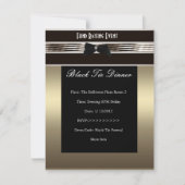 Nodig Fundraiser Formal Black Stropdas Bronze Pewt Kaart (Voorkant)