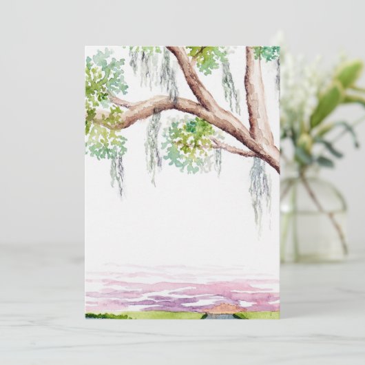 Nodig het lage land uit of sla de datum op kaart (Staand voorkant)