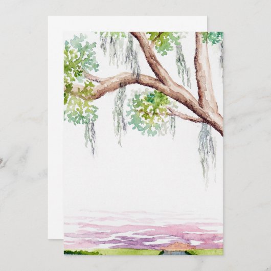 Nodig het lage land uit of sla de datum op kaart (Voorkant / Achterkant)