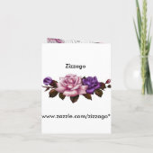 Nodig het Witte Roze Paarse Roos van Birthday Part (Achterkant)