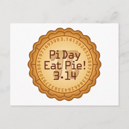 Nodig je vrienden uit, PI Day Party Briefkaart (Voorkant)