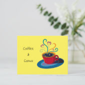 Nodig Koffie & Convo uit klatch informeel heupmod. Feestdagenkaart (Staand voorkant)
