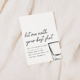 Nodig me uit met je beste schot-feestuitnodiging kaart