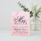 Nodig uit - Lit Pink Glit Fab toekomstige Mrs. Bri Kaart (Staand voorkant)