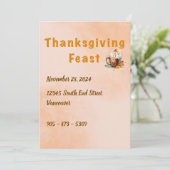 Nodig uit voor een Thanksgiving feest Kaart (Staand voorkant)