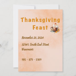 Nodig uit voor een Thanksgiving feest Kaart