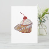 nodiging tot cupcake feestdagenkaart (Staand voorkant)