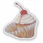 nodiging tot cupcake sticker (Voorkant)