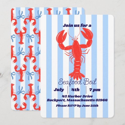 nodiging voor nautische zomervisserij in de kustkr kaart (Voorkant / Achterkant)