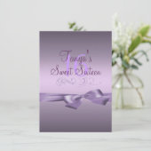 Nodigt de Paarse Verjaardag van de werveling & van Kaart (Staand voorkant)