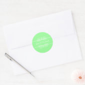 nodigt Mint Green uit Ronde Sticker (Envelop)