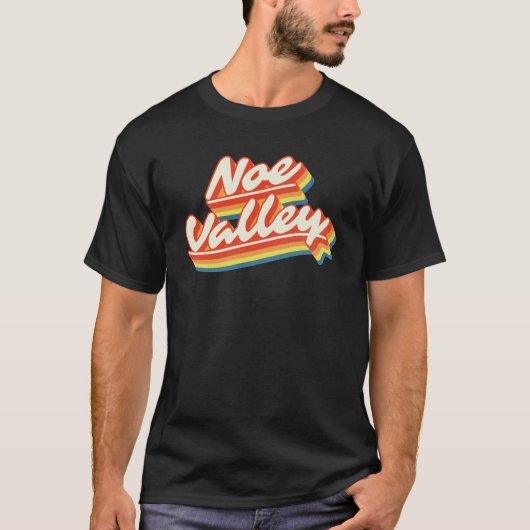 Noe Valley Retro Rainbow Classic T-shirt (Voorkant)
