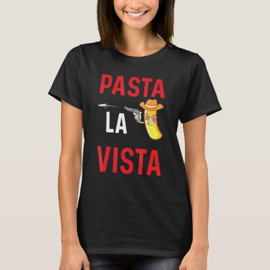  noedel met Pistool - Pasta La Vista 1 T-shirt (Voorkant)
