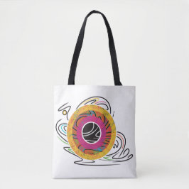 Noedelen een Doodle Abstracte Canvas tas - smileli