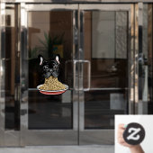 noedeleter raamsticker (Kantoordeur)