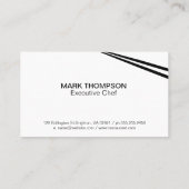 Noedels en saus in een kom visitekaartje (Achterkant)