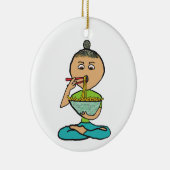 Noedels en stokjes keramisch ornament (Rechts)