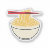 Noedels en stokjes sticker (Voorkant)