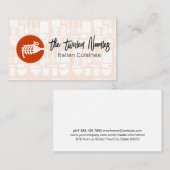 noedels gewikkeld rond vork | Italiaanse keuken Visitekaartje (Voorkant / Achterkant)