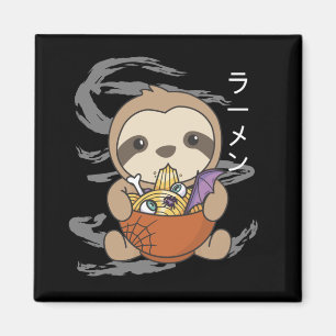 Noedels Japans Noedels Halloween Sloth Ramen Mag Magneet