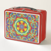 Noedels Kaleidoscoop Metalen Lunchbox (Voorkant)