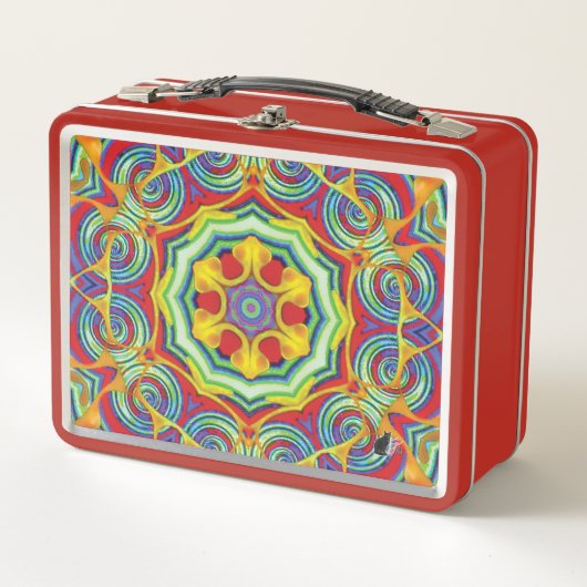 Noedels Kaleidoscoop Metalen Lunchbox (Voorkant)