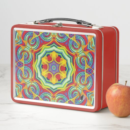 Noedels Kaleidoscoop Metalen Lunchbox (In situ)