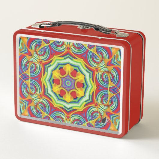 Noedels Kaleidoscoop Metalen Lunchbox (Achterkant)