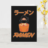 Noedels Ninja Anime Manga Grappig Japan Otaku Kat Kaart (Gele Bloem)