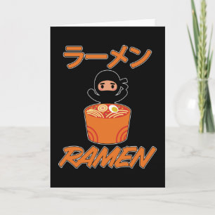 Noedels Ninja Anime Manga Grappig Japan Otaku Kat Kaart