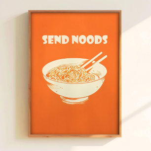 Noedels Print Stuur Noods Poster Cute Keuken Muur