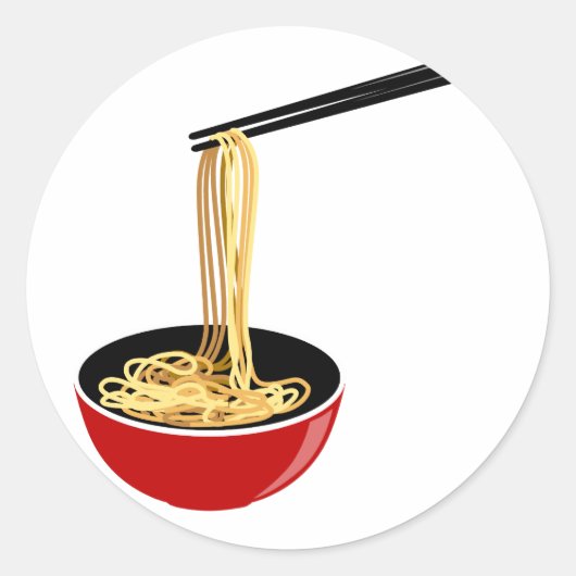 Noedels Ronde Sticker (Voorkant)