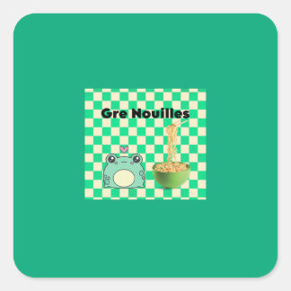Noedels Vierkante Sticker
