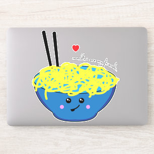 Noedels zijn mijn vrienden Ramen Funny Food Quote Sticker