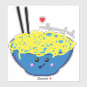 Noedels zijn mijn vrienden Ramen Funny Food Quote Sticker (Vel)