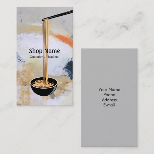 noedelwinkel visitekaartje (Voorkant / Achterkant)