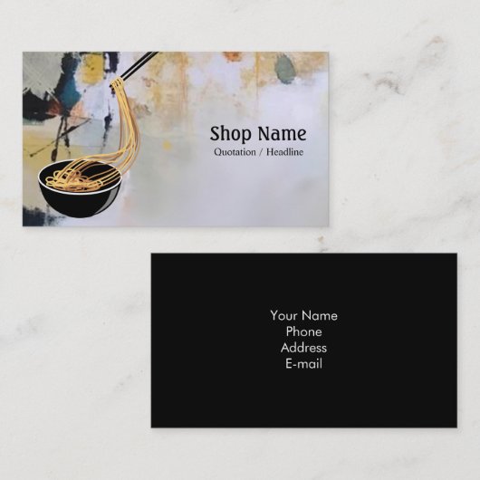 noedelwinkel visitekaartje (Voorkant / Achterkant)