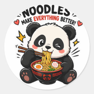 NOEDLES MAKEN ALLES BEETER PANDA STICKER