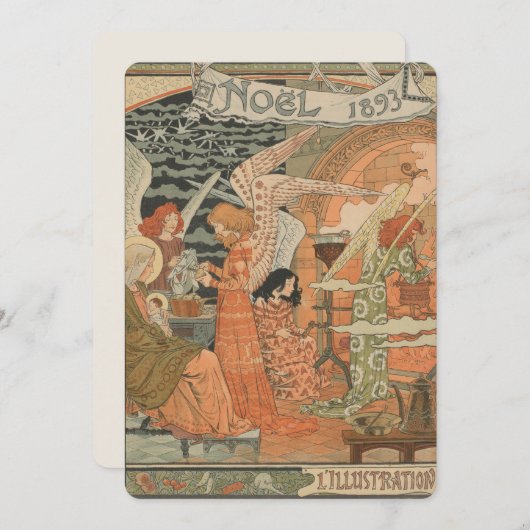 Noel 1893 Kerst Kaart (Voorkant / Achterkant)