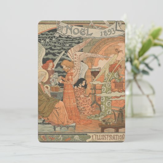 Noel 1893 Kerst Kaart (Staand voorkant)