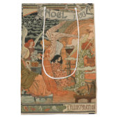 Noel 1893 Vintage kerstcadeauzak Medium Cadeauzakje (Achterkant)