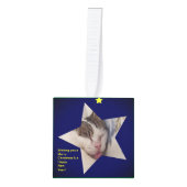 Noel 3 Star Foto's Kubus Ornament (Voorkant)