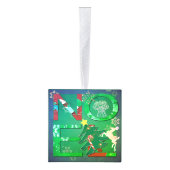 Noel 3 Star Foto's Kubus Ornament (Rechts)