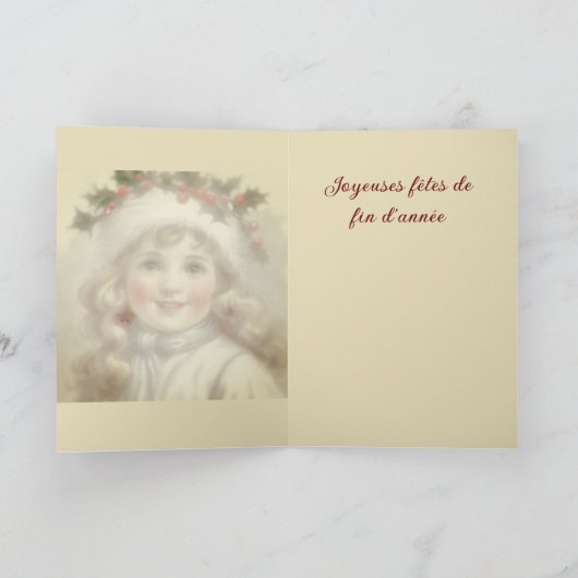 Noel a Paris collage Feestdagen Kaart (Binnen)