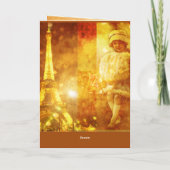 Noel a Paris collage Feestdagen Kaart (Achterkant)