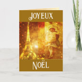 Noel a Paris collage Feestdagen Kaart (Voorkant)