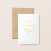 Noel a Paris collage - goud Folie Kaarten (Met envelop)