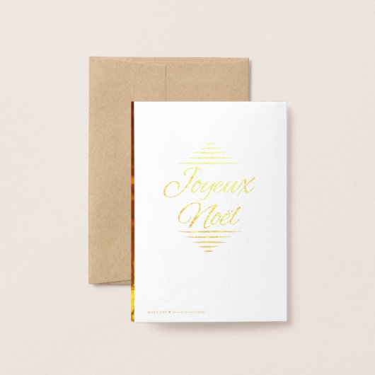 Noel a Paris collage - goud Folie Kaarten (Met envelop)