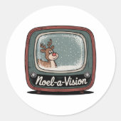 Noel-a-Vision Ronde Sticker (Voorkant)